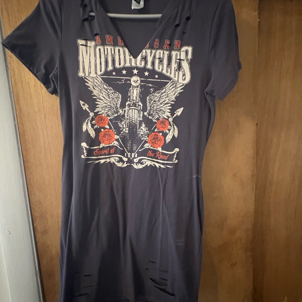 Graphic dress with Motorcycle Design